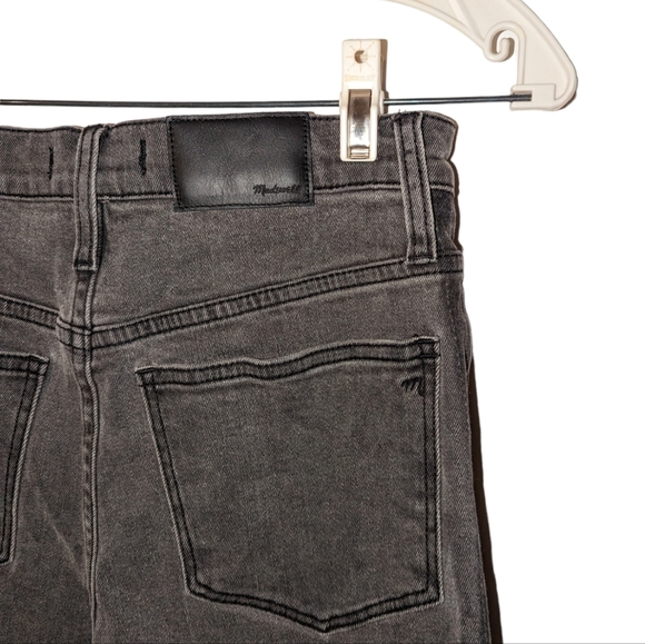 Madewell Classic Straight High Rise Cropped Frayed Hem Denim Jeans Size 25 - Picture 12 of 13